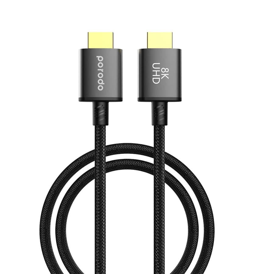 کابل اچ دی ام ای 3 متری 8K پرودو Porodo 8K HDMI PVC Cable 3M PD-8KHDM3