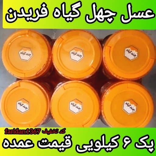 عسل چهل گیاه فریدن 6 تا 1کیلویی دشتی اصل(ارسال رایگان)