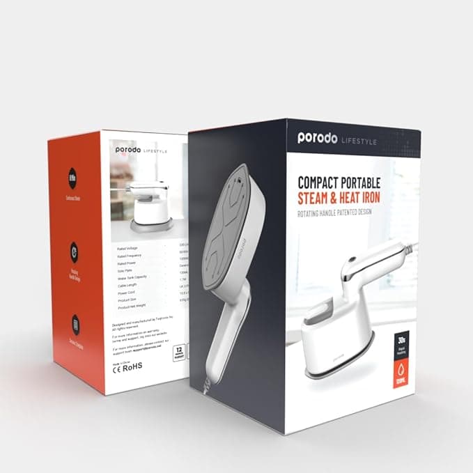 اتو بخار دستی مسافرتی پرودو Porodo Compact Portable Steam & Heat Iron PD-LMSIRH — تصویر ۶