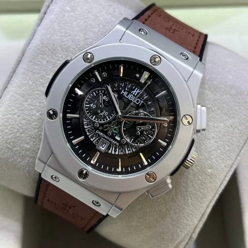 ساعت مچی مردانه هابلوت تقویم نمایان طرح کرنو موتور شرکتی HUBLOT