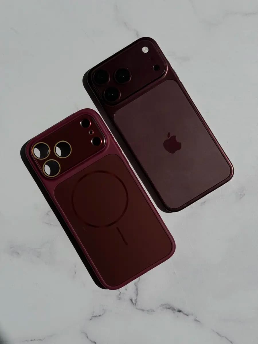 قاب PVD Burgundy با مگ سیف (تبدیل آیفون ها به سری 18) (کدC2314) — تصویر ۵