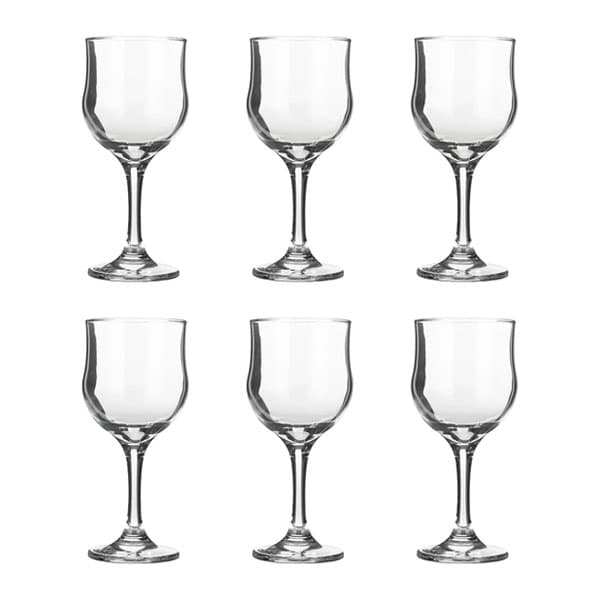 لیوان پایه دار 240 سی سی پاشاباغچه مدل TULIPE بسته 6 عددی کد 44163