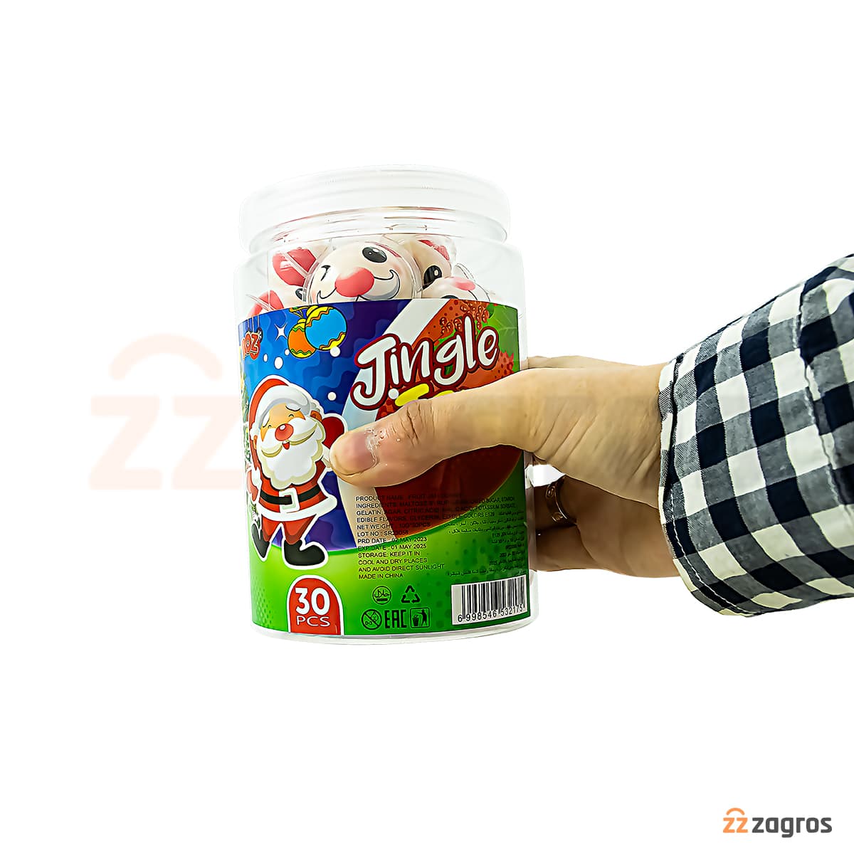 پاستیل با مغز ژله میوه ای Roz مدل Jingle Jam بسته 30 عددی — تصویر ۳