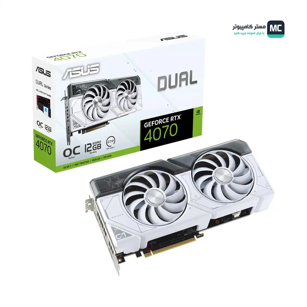 کارت گرافیک ایسوس Dual GeForce RTX 4070 White OC Edition 12GB GDDR6X (درحدنو) — تصویر ۷