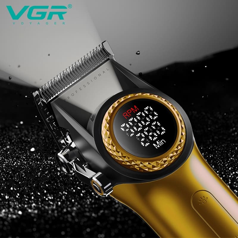 ماشین اصلاح سر و صورت وی جی آر مدل V-001 (طلایی) — تصویر ۱۲