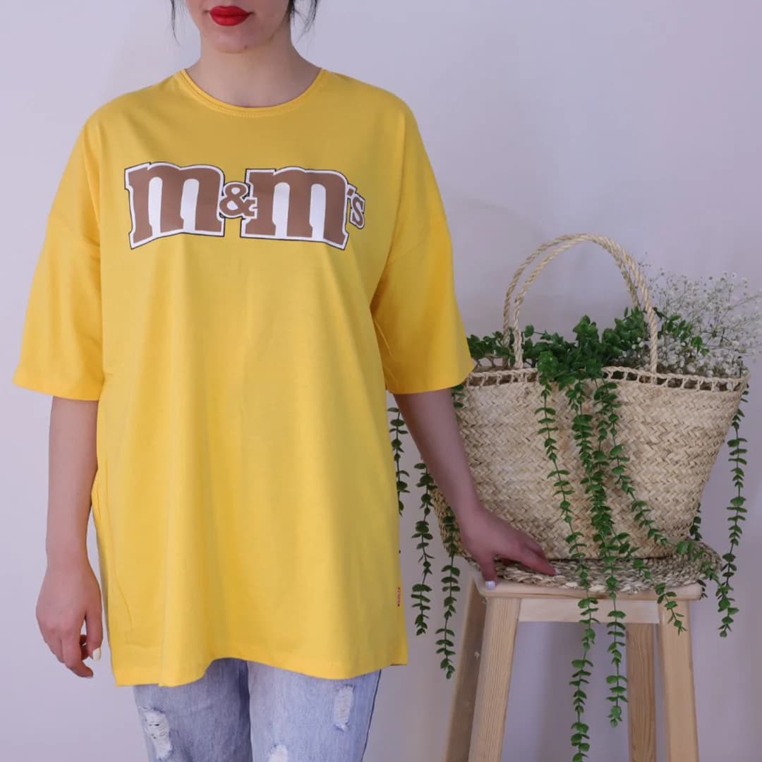 تیشرت زنانه لانگ طرح M & M مدل TL22109 — تصویر ۵
