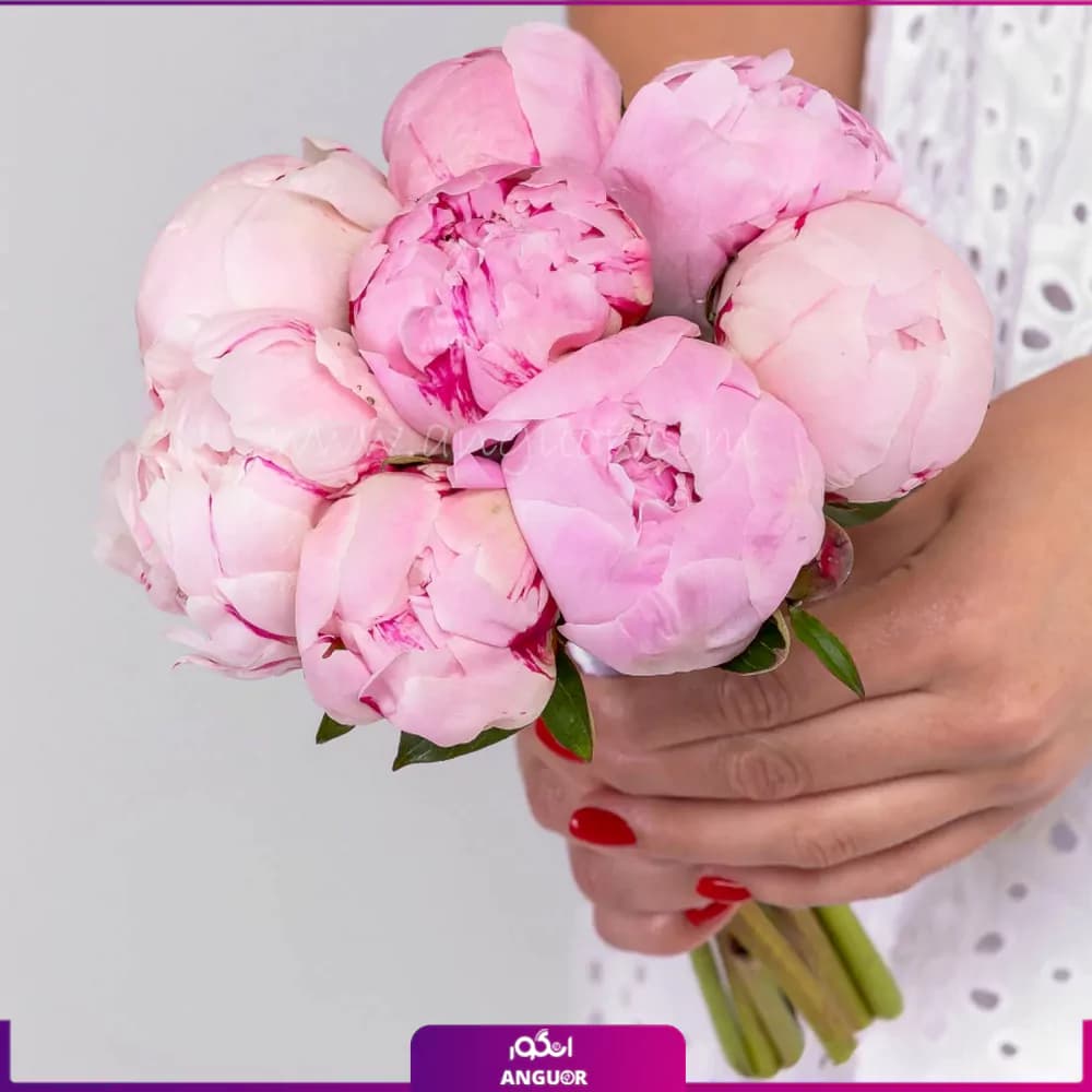 دسته گل فرمالیته عروس (گل پیونی)