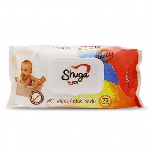 دستمال مرطوب کودک شوگا SHUGA بسته 120 عددی — تصویر ۴