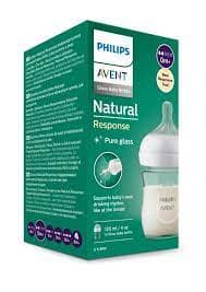 شیشه شیر نچرال پیرکس دو قطره ای 120 میلی لیتر اونت avent avent scy930/01 — تصویر ۵