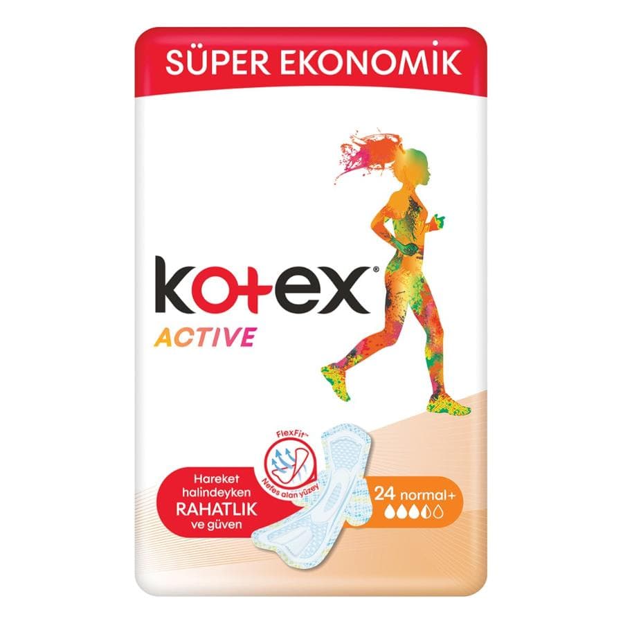 نوار بهداشتی کوتکس kotex مدل ACTIVE سایز نرمال تعداد 22 عدد — تصویر ۳