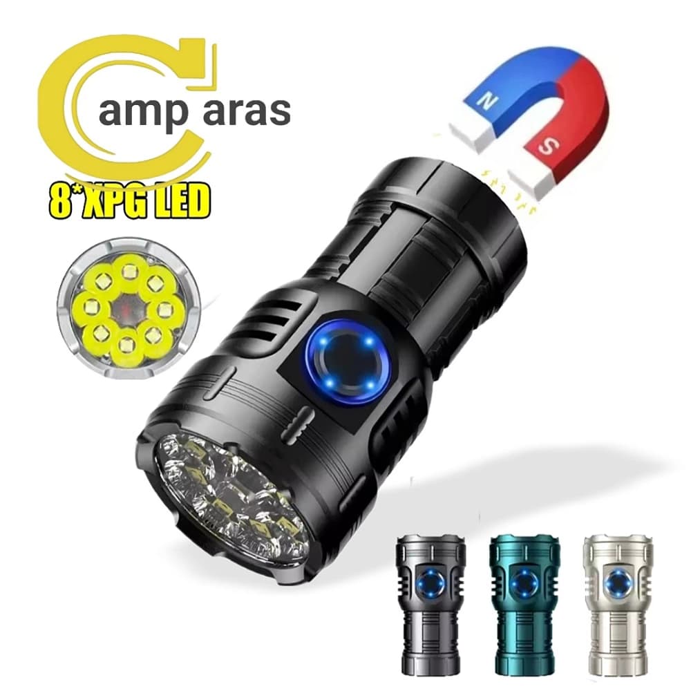 چراغ قوه 8 لامپ جیبی کینساچ KINSACH KS-F80 اصل — تصویر ۹