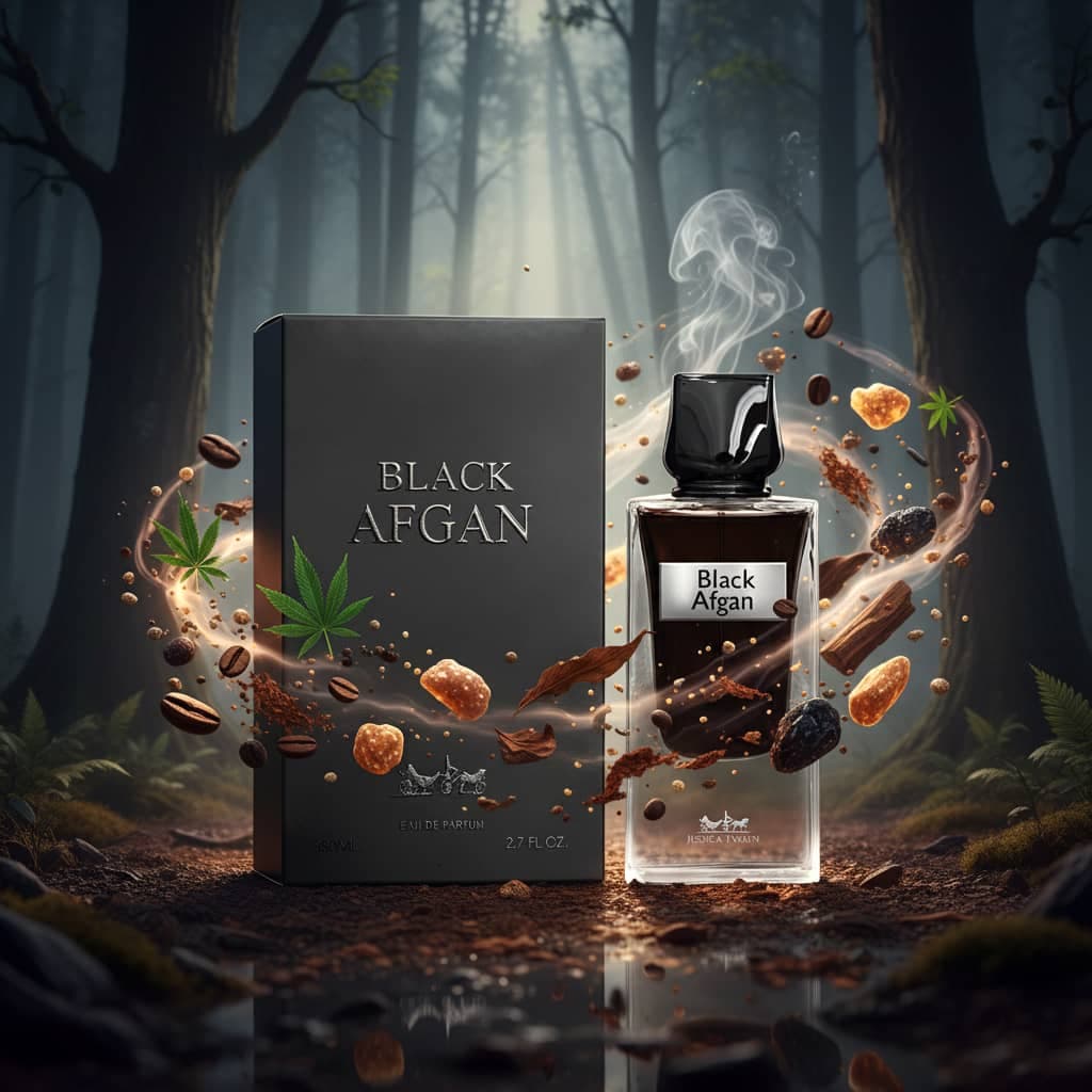 عطر ادکلن زنانه مردانه بلک افغان جسیکا توین فرانسه مدل بلک افغان (Jessica Twain Black Afgan) حجم 80 میل — تصویر ۹