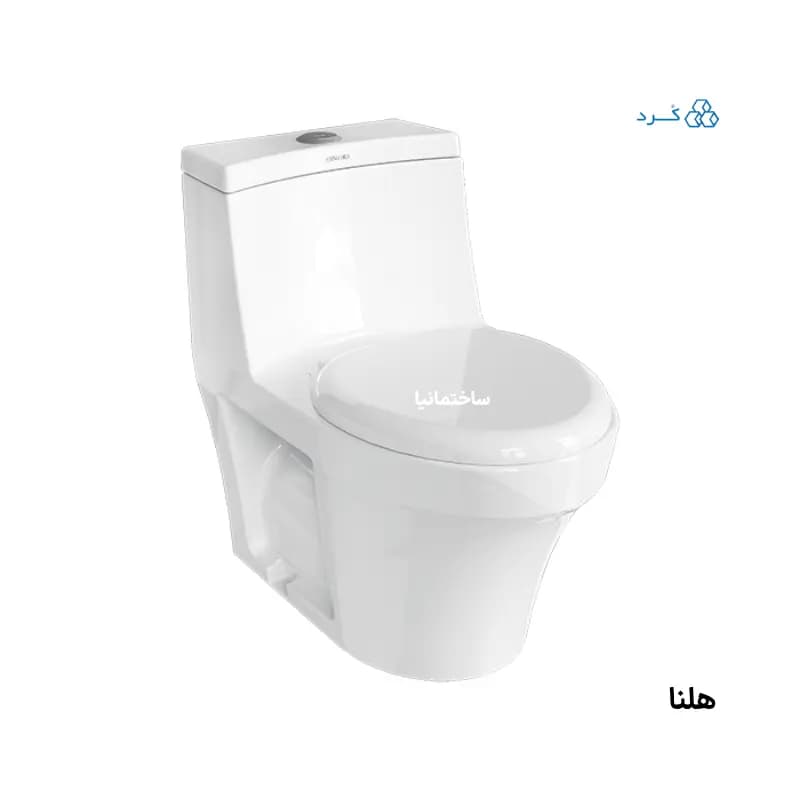 توالت فرنگی هلنا چینی کرد با سیستم فلاش ریزشی و آکس ۱۲ سانتیمتر | ابعاد کوچک و عملکرد اقتصادی — تصویر ۷