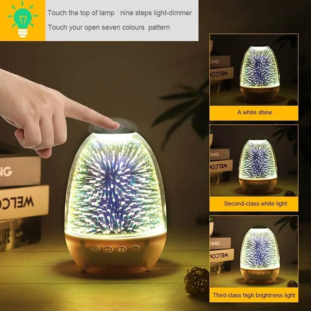چراغ خواب رومیزی و اسپیکر TOUCH LAMP PORTABE SPEAKER مدل S609 — تصویر ۳