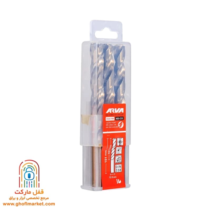 مته کبالت 5 درصد HSS سایز 12.5 آروا مدل 7522 — تصویر ۴
