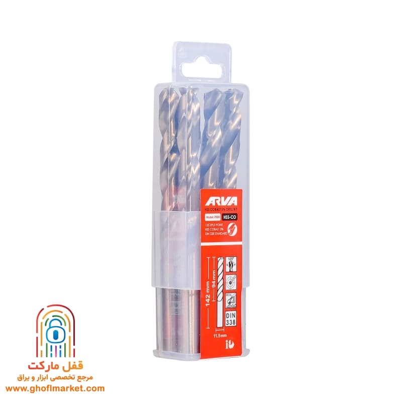 مته کبالت 5 درصد HSS سایز 11.5 آروا مدل 7520 — تصویر ۴