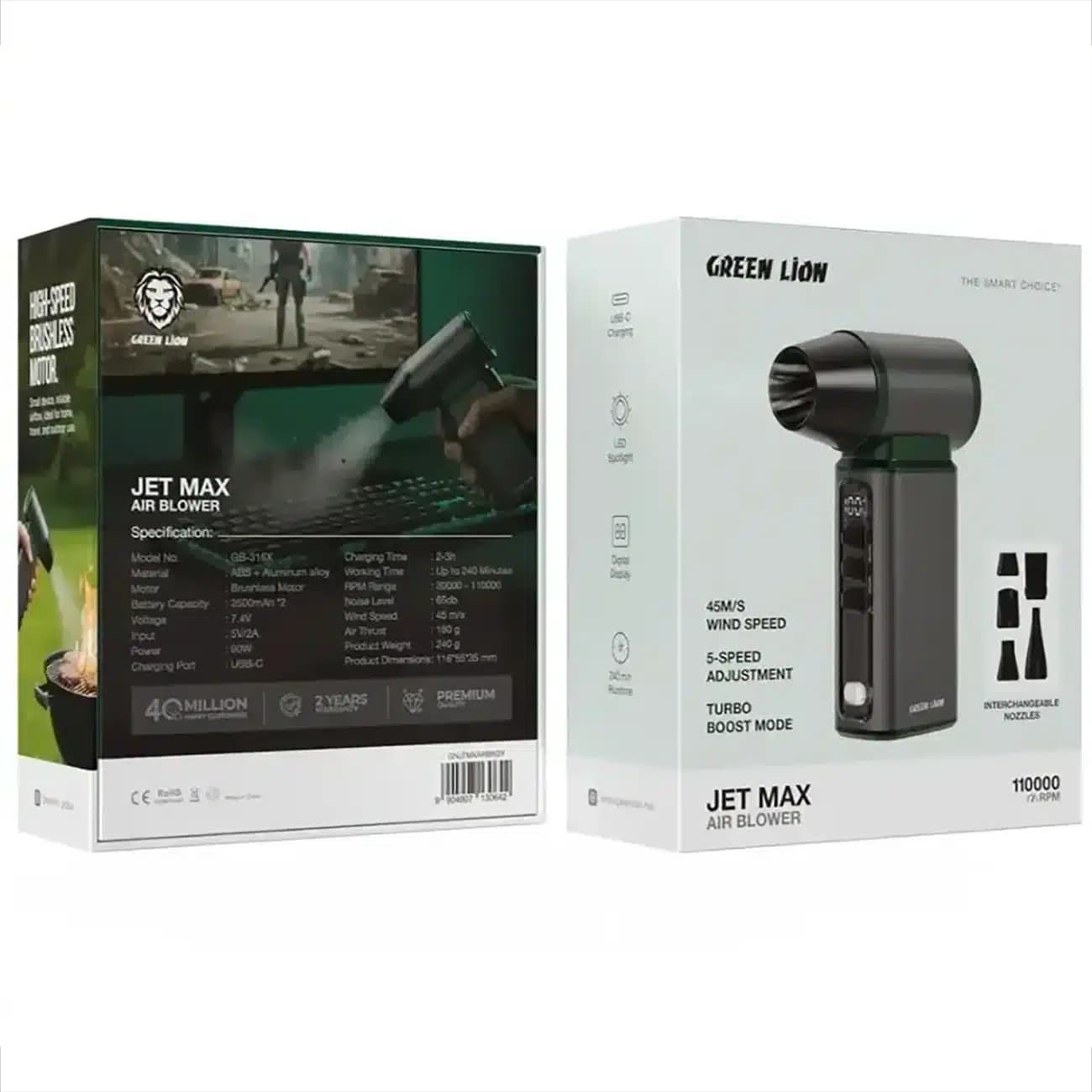 جت فن دمنده گرین لاین green lion مدل gb-316x با توان 90 وات — تصویر ۶