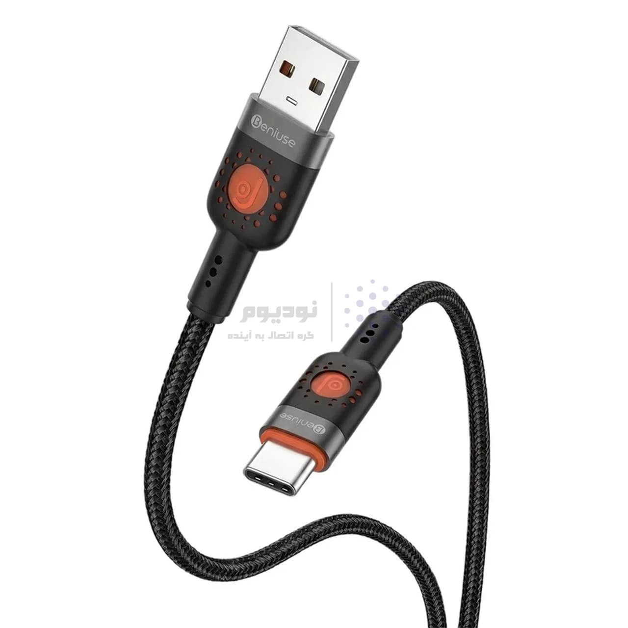 کابل شارژ فست Beniuse Type-C مدل BE-CA13 18W – مشکی — تصویر ۶
