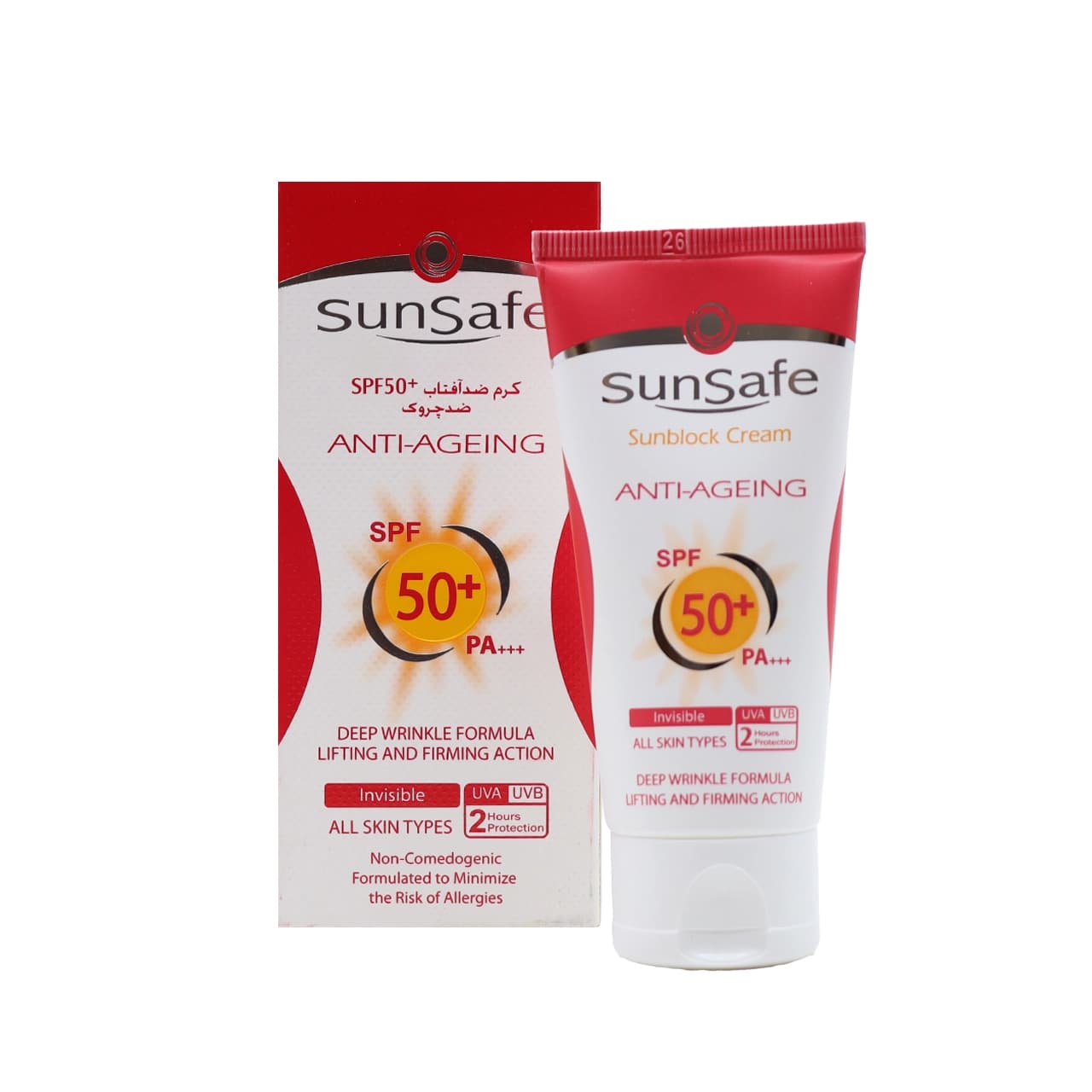 کرم ضد آفتاب و ضد چروک SPF 50 سان سيف 50 میلی لیتر — تصویر ۶
