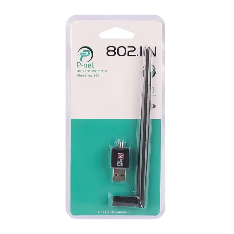 کارت شبکه بی سیم آنتن دار پی نت مدل P-net 802.11N 300Mbps — تصویر ۳