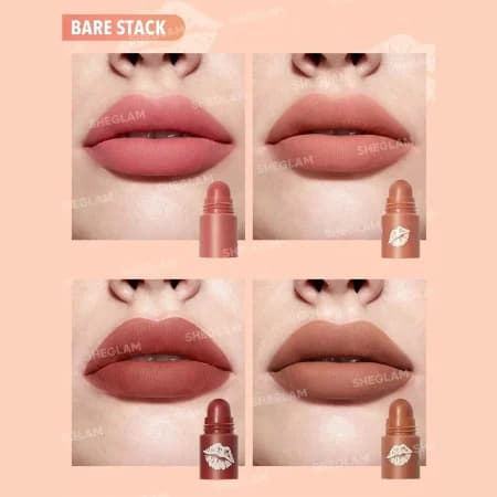 رژلب 4تایی شیگلم مدل MEGA LIP STACKS — تصویر ۶