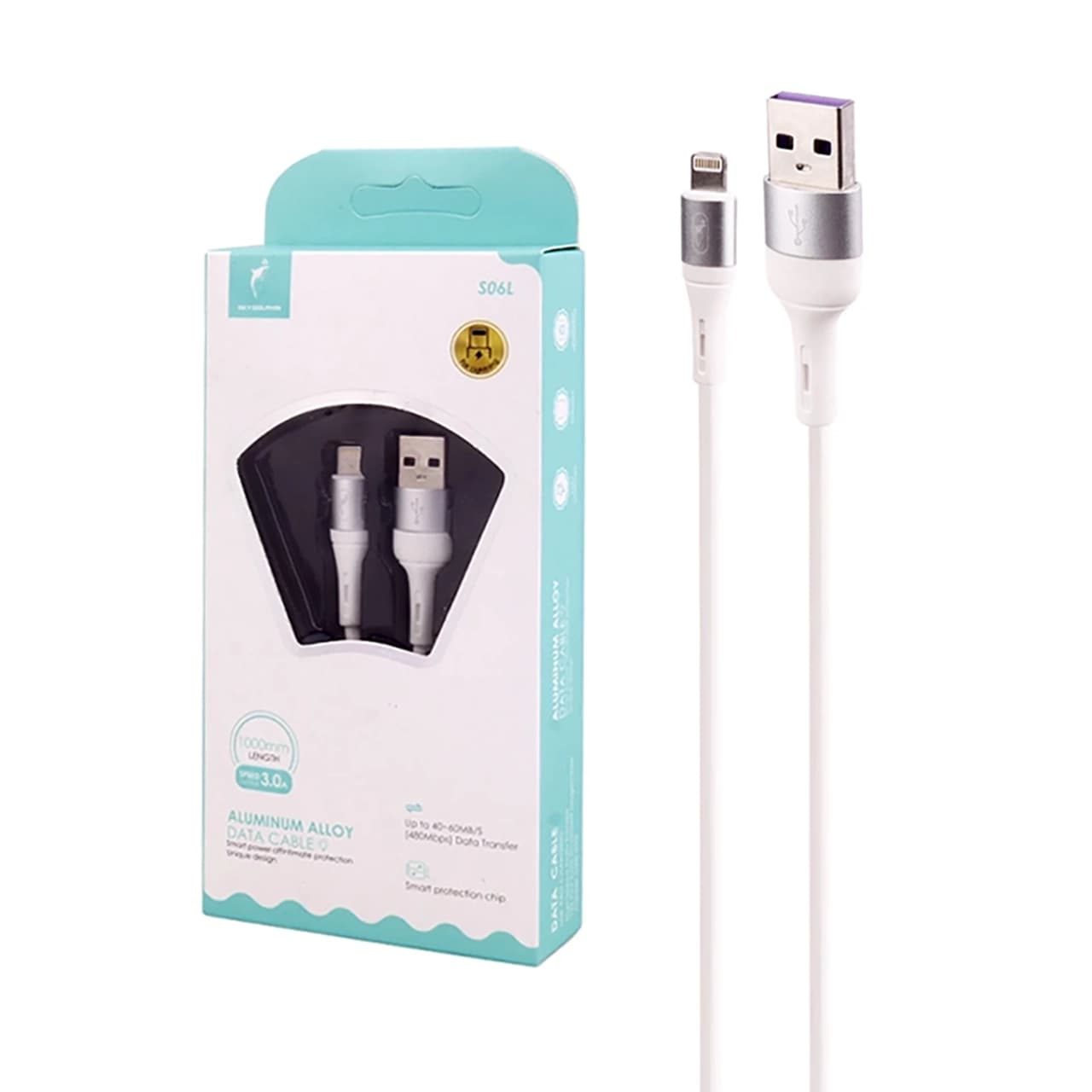 کابل شارژ فست آیفون SKY DOLPHIN مدل S06L – سفید – TCO — تصویر ۳