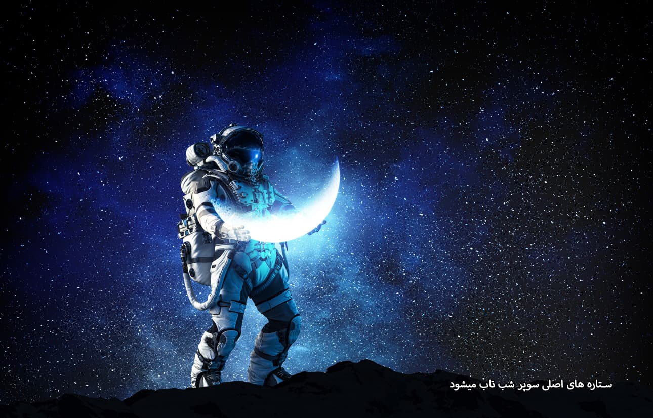 پوستر دیواری طرح فضانورد ماه بدست — تصویر ۲