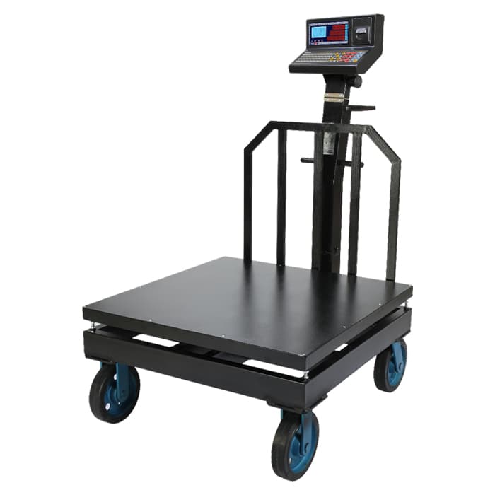 باسکول محک 1500 کیلویی مدل 13000 پلاس پرینتردار سینی 120×120 سانتی متر چرخدار — تصویر ۲