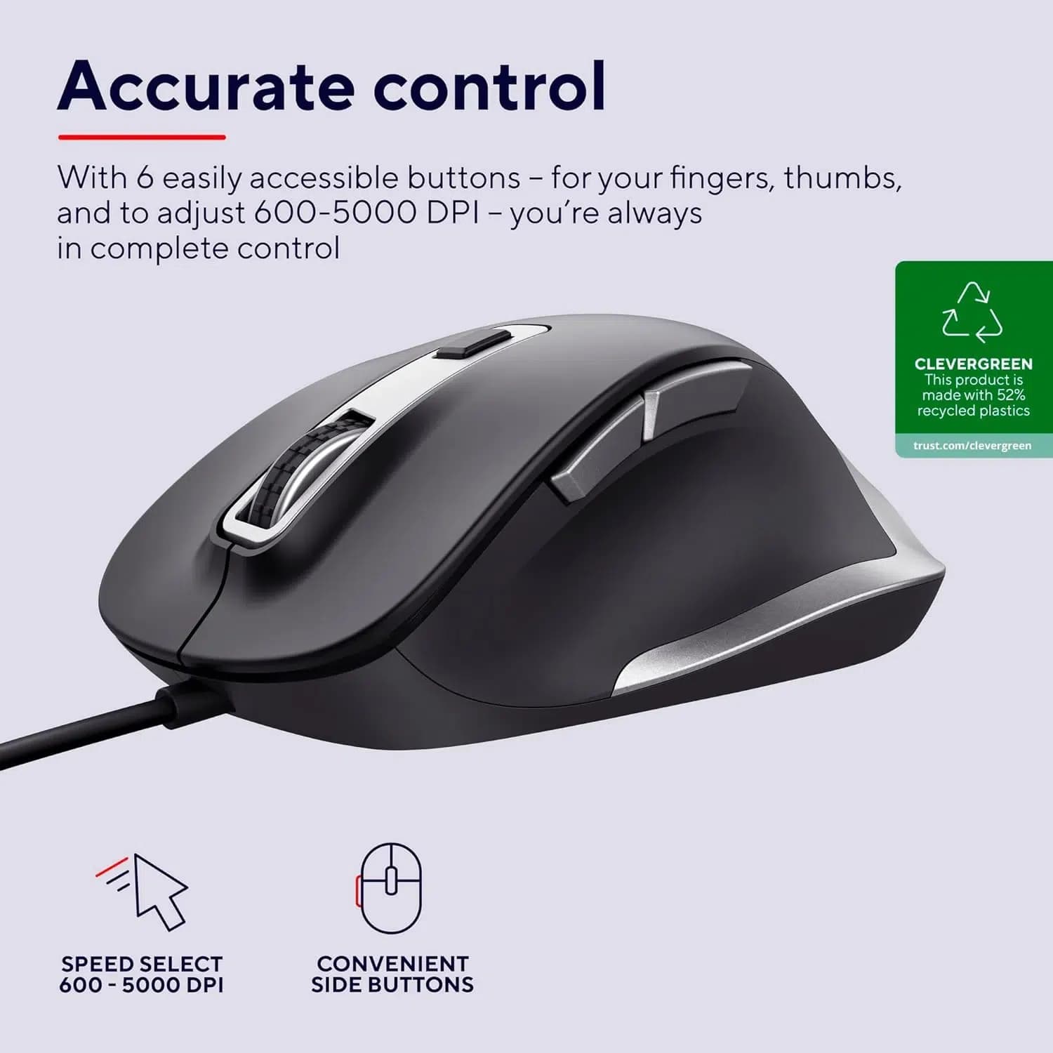 ماوس با سیم تراست Fyda USB – Trust Fyda USB Wired Mouse — تصویر ۷