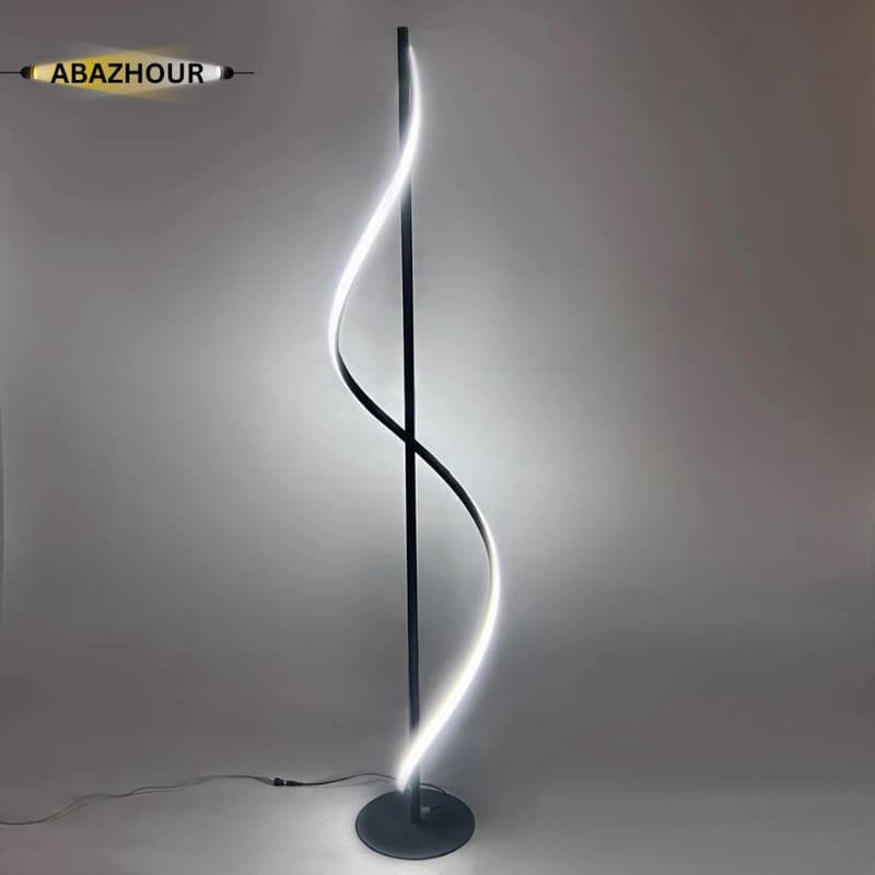 آباژور ایستاده مدرن LED منحنی با بدنه آلومینیوم کد SM116