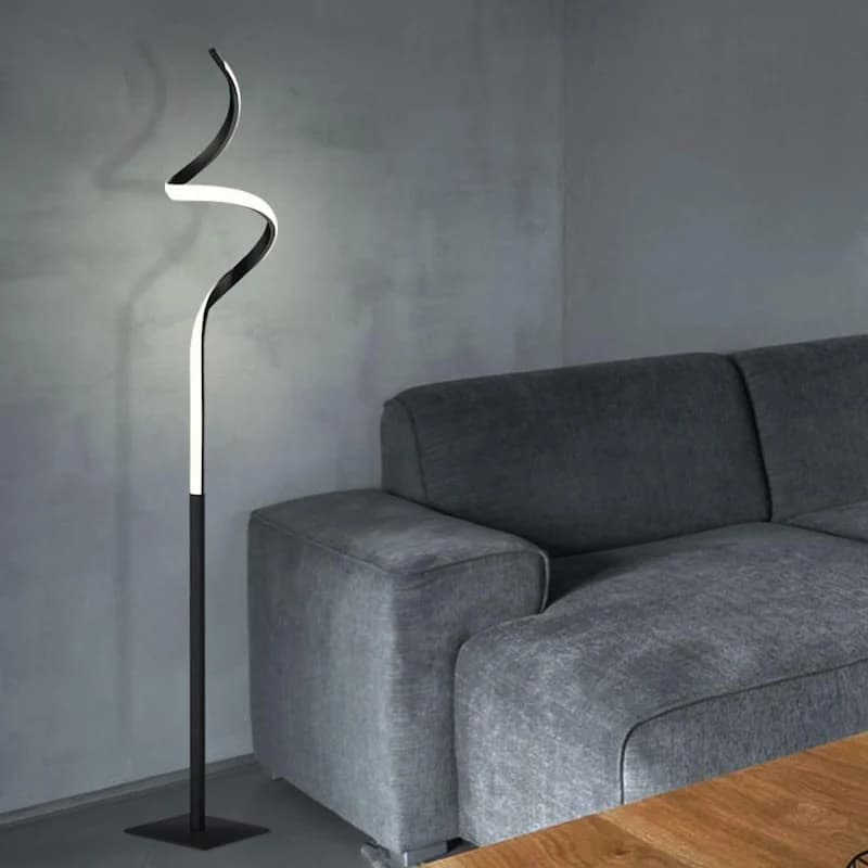آباژور ایستاده مدرن LED منحنی آلومینیومی کد SM210