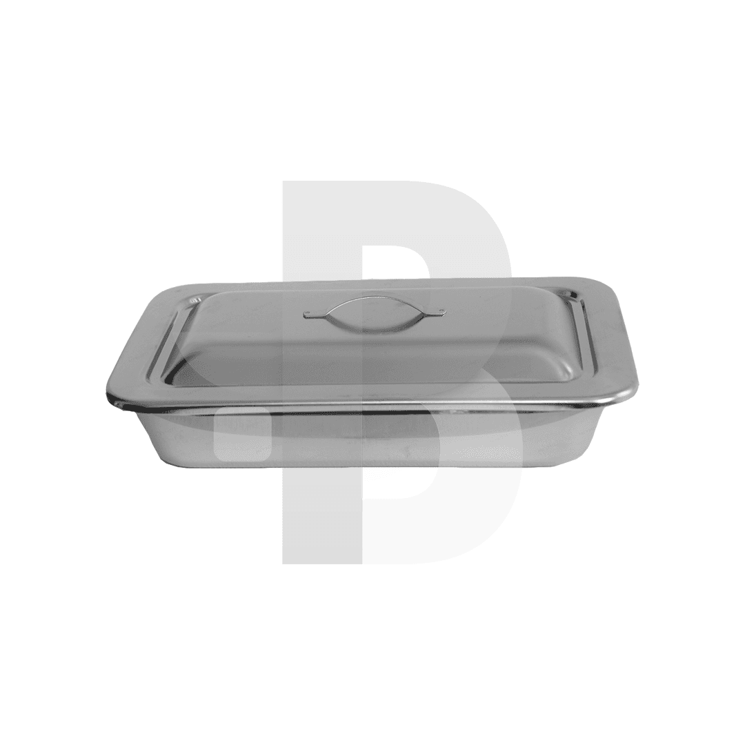 دیش درب دار استیل 13×22×4 سانتیمتر — تصویر ۲