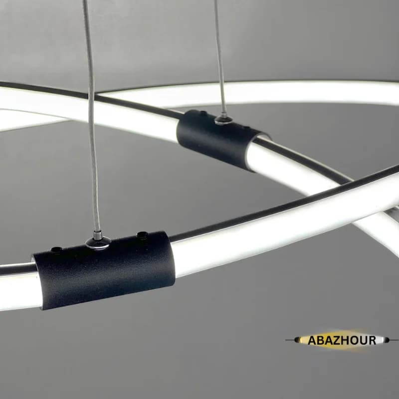 لوستر حلقه ای مدرن LED با ریموت کنترل کد CM435 — تصویر ۸