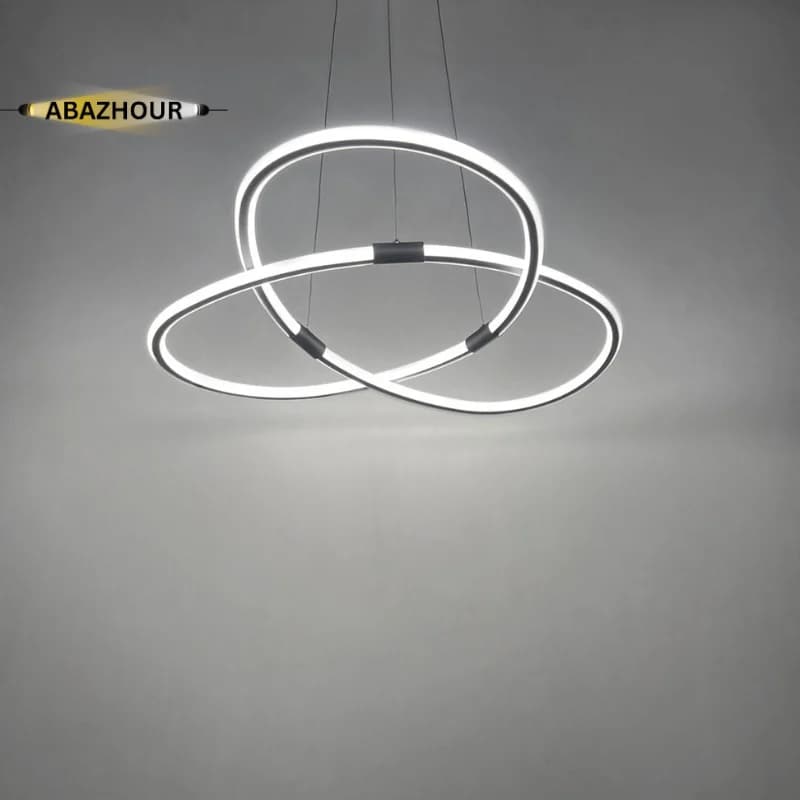 لوستر حلقه ای مدرن LED با ریموت کنترل کد CM435 — تصویر ۵
