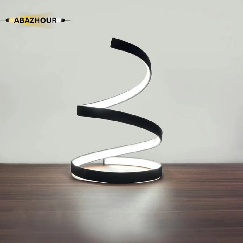 آباژور رومیزی مدرن LED مارپیچی با بدنه آلومینیوم کد RM104