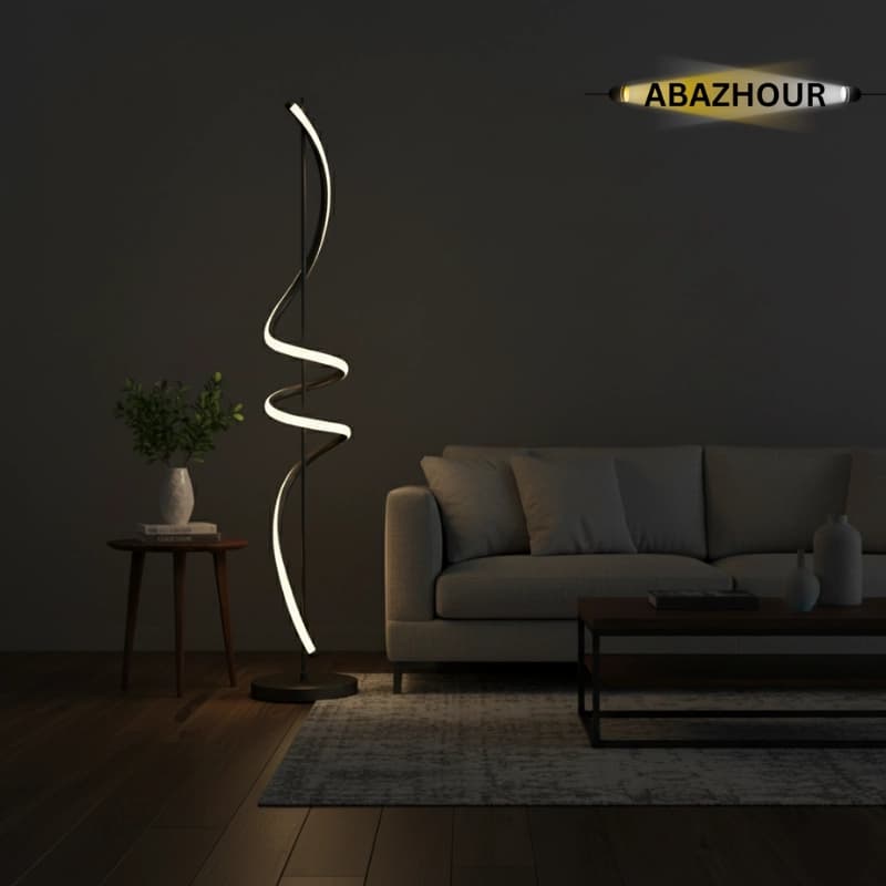 آباژور ایستاده مدرن LED طرح مارپیچ آلومینیومی کد SM136 — تصویر ۷