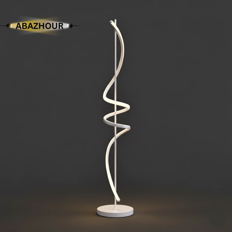 آباژور ایستاده مدرن LED طرح مارپیچ آلومینیومی کد SM136 — تصویر ۳