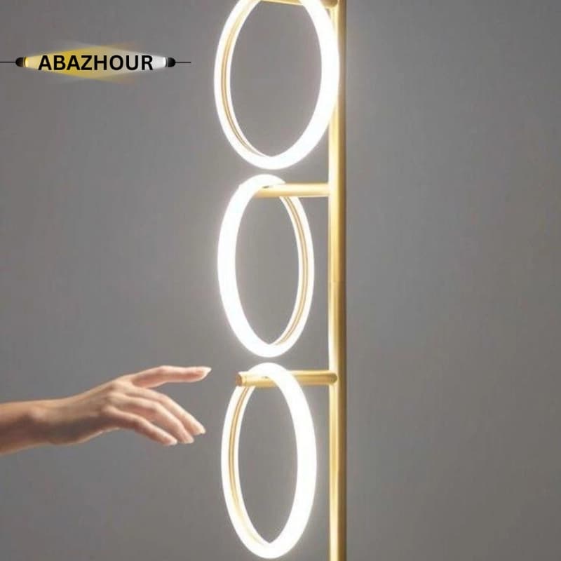 آباژور ایستاده مدرن LED حلقه ای با بدنه آلومینیوم کد SM137 — تصویر ۱۰