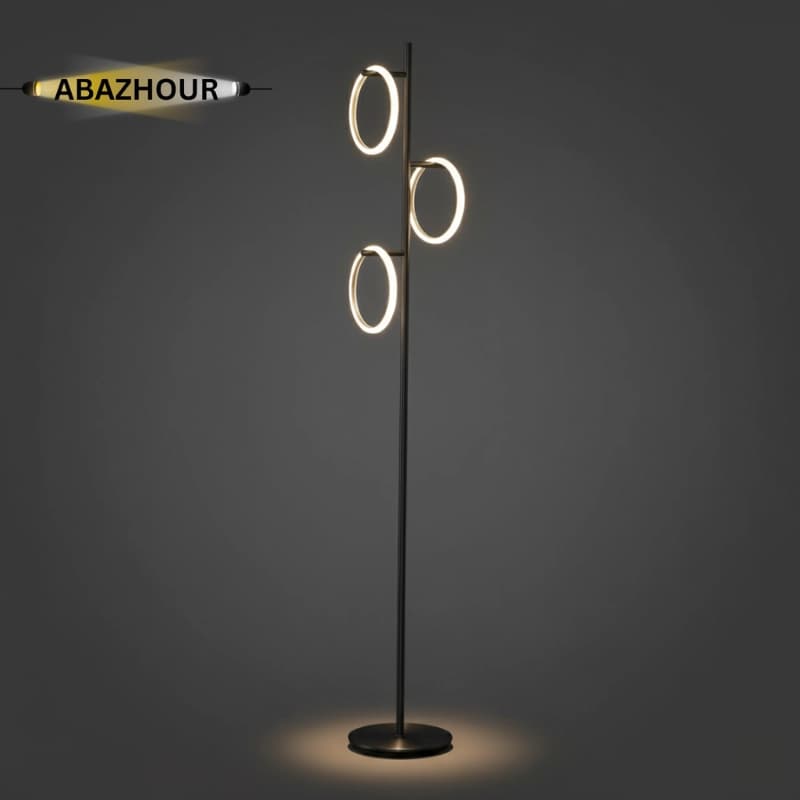 آباژور ایستاده مدرن LED حلقه ای با بدنه آلومینیوم کد SM137