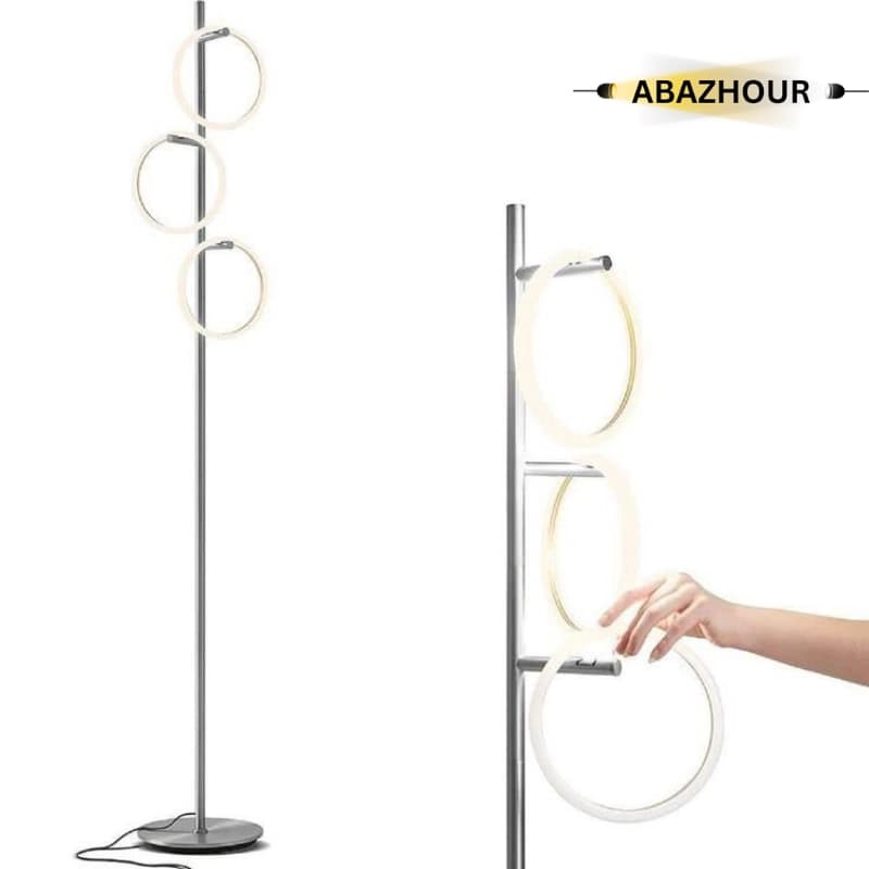 آباژور ایستاده مدرن LED حلقه ای با بدنه آلومینیوم کد SM137 — تصویر ۵
