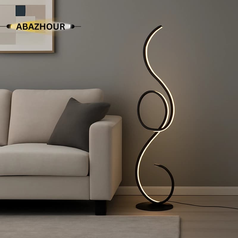 آباژور ایستاده مدرن LED با بدنه آلومینیوم کد SM132 — تصویر ۵