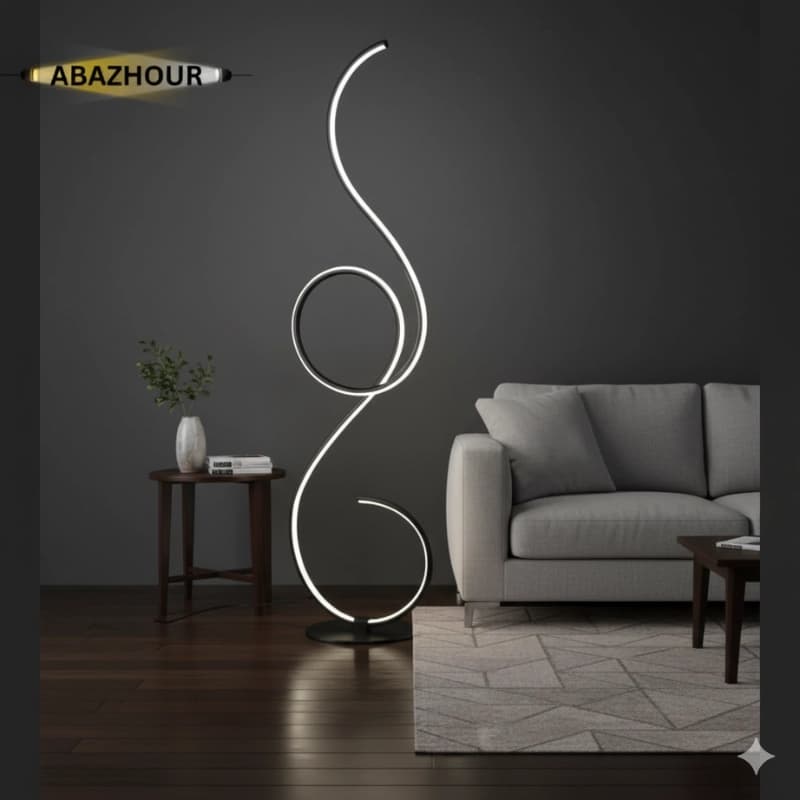 آباژور ایستاده مدرن LED با بدنه آلومینیوم کد SM132 — تصویر ۳