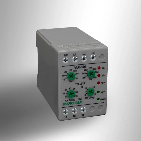 رله کنترل ولتاژ سه فاز و تک فاز میکرومکس مدل VLC-101X — تصویر ۳