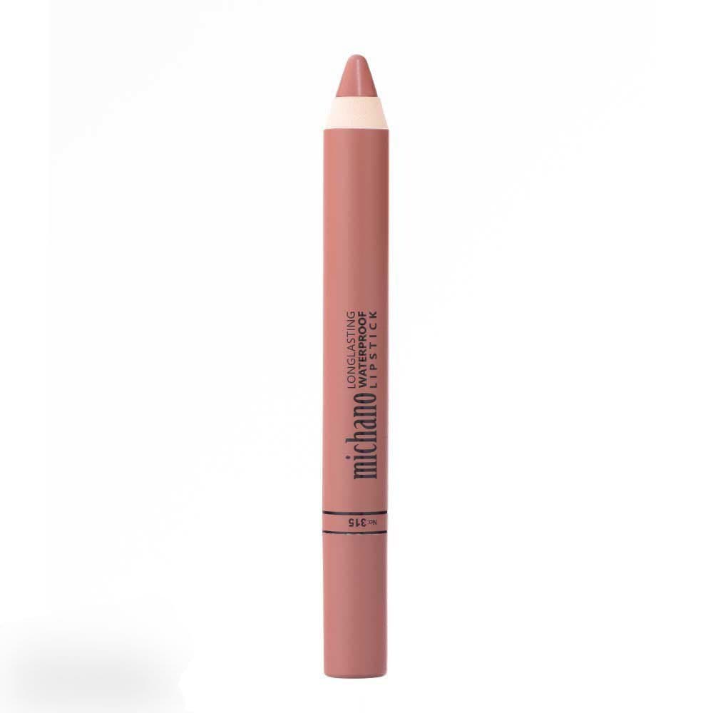 رژلب مدادی میچانو MICHANO Long Lasting Waterproof Lipstick شماره 315 — تصویر ۷
