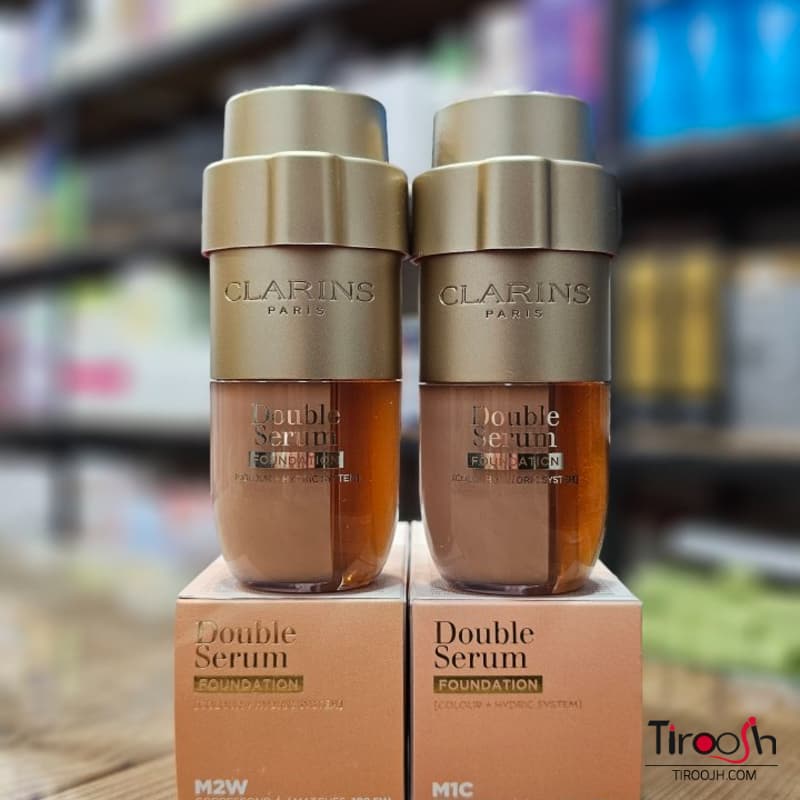 کرم پودر دبل سرم کلارنس clarins double serum foundation — تصویر ۲