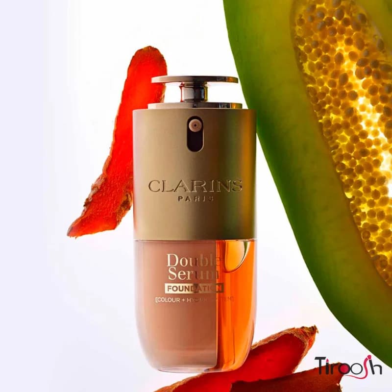کرم پودر دبل سرم کلارنس clarins double serum foundation — تصویر ۴