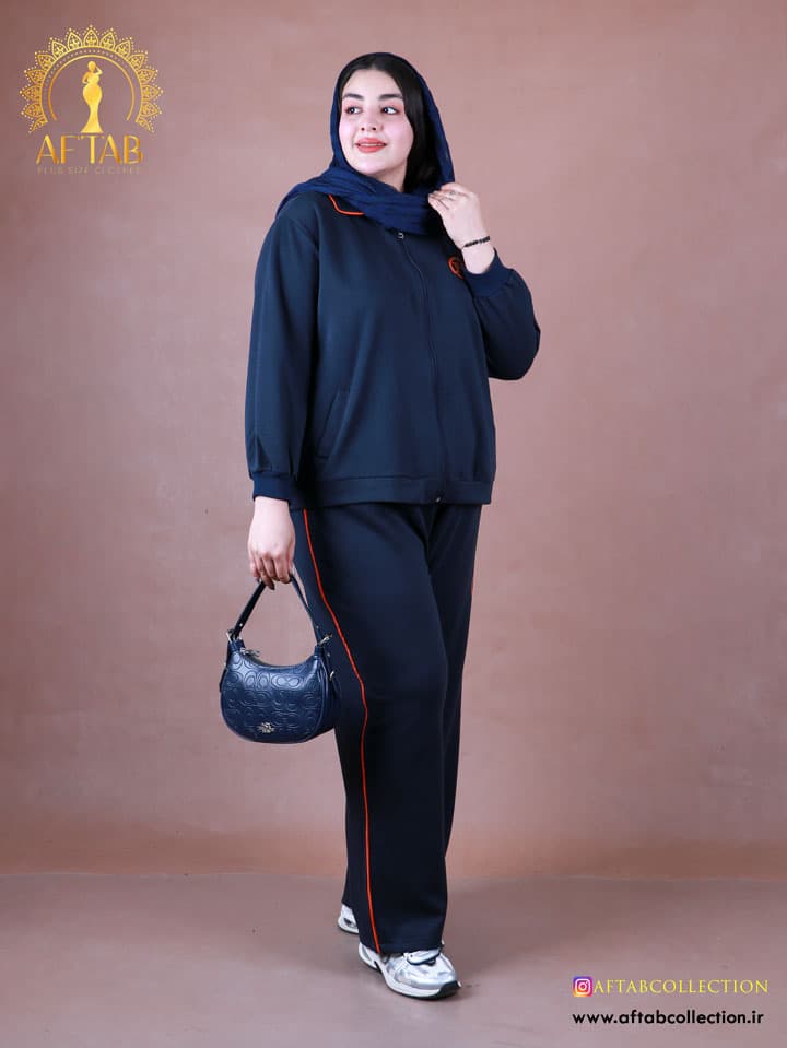 ست سوییشرت شلوار کجراه هرمس سایزبزرگ 7253 — تصویر ۱۰
