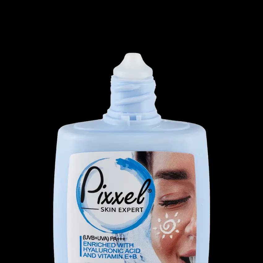 کرم ضد آفتاب بی رنگ SPF50 پیکسل پوست چرب و جوش دار — تصویر ۶