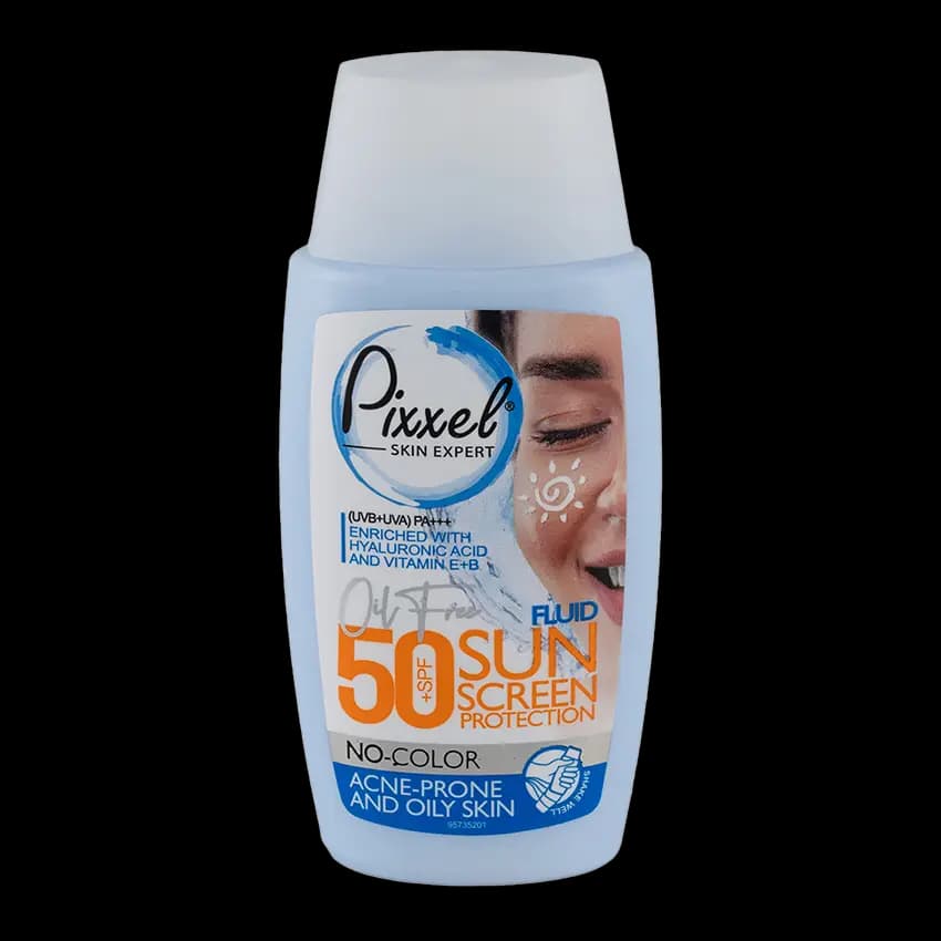 کرم ضد آفتاب بی رنگ SPF50 پیکسل پوست چرب و جوش دار — تصویر ۴