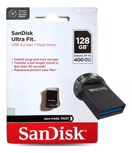 فلش مموری سن دیسک ظرفیت 128 گیگابایت مدل ULTRA FIT USB 3.1 CZ430 128G — تصویر ۴